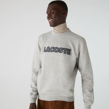 Lacoste Lacoste Crew Neck Flecked Fleece Sweatshirt Pánské - Mikiny Šedé | CZ-t1Y5tL